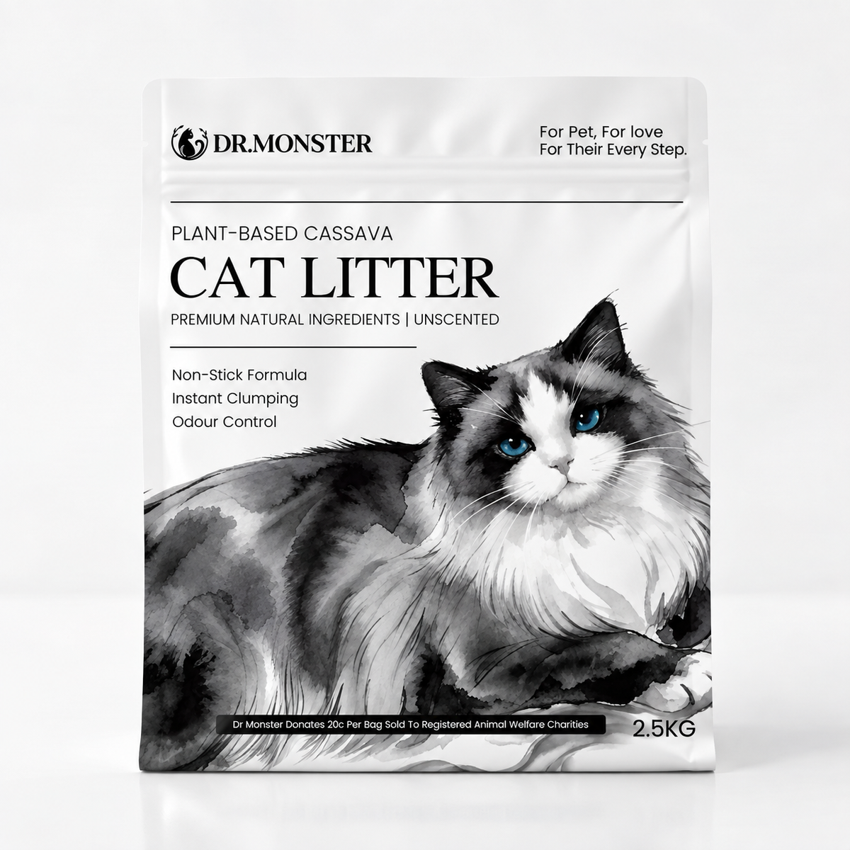 Plant-Based Cassava Cat Litter - Unscented