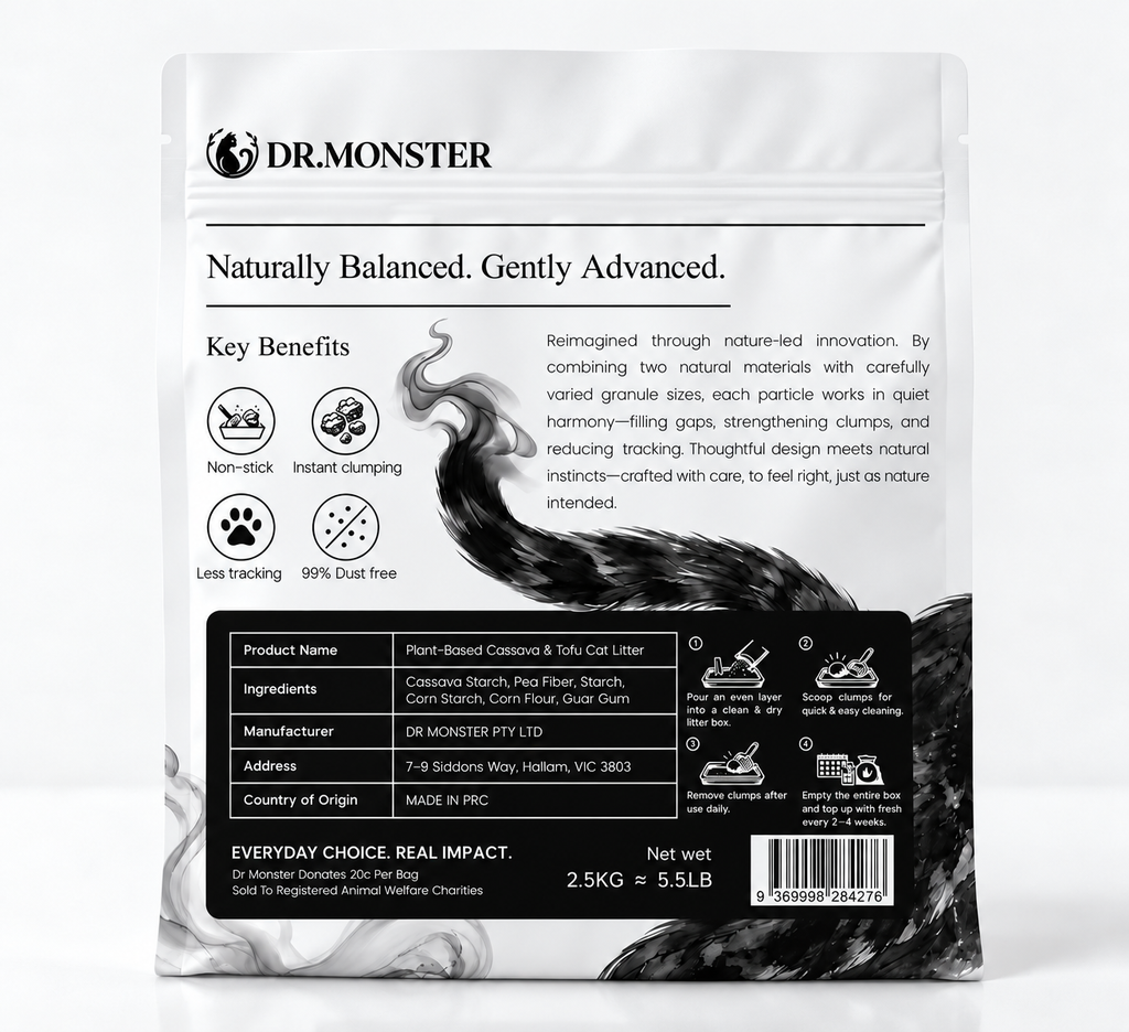 Plant-Based Cassava & Tofu Blend Cat Litter - Unscented