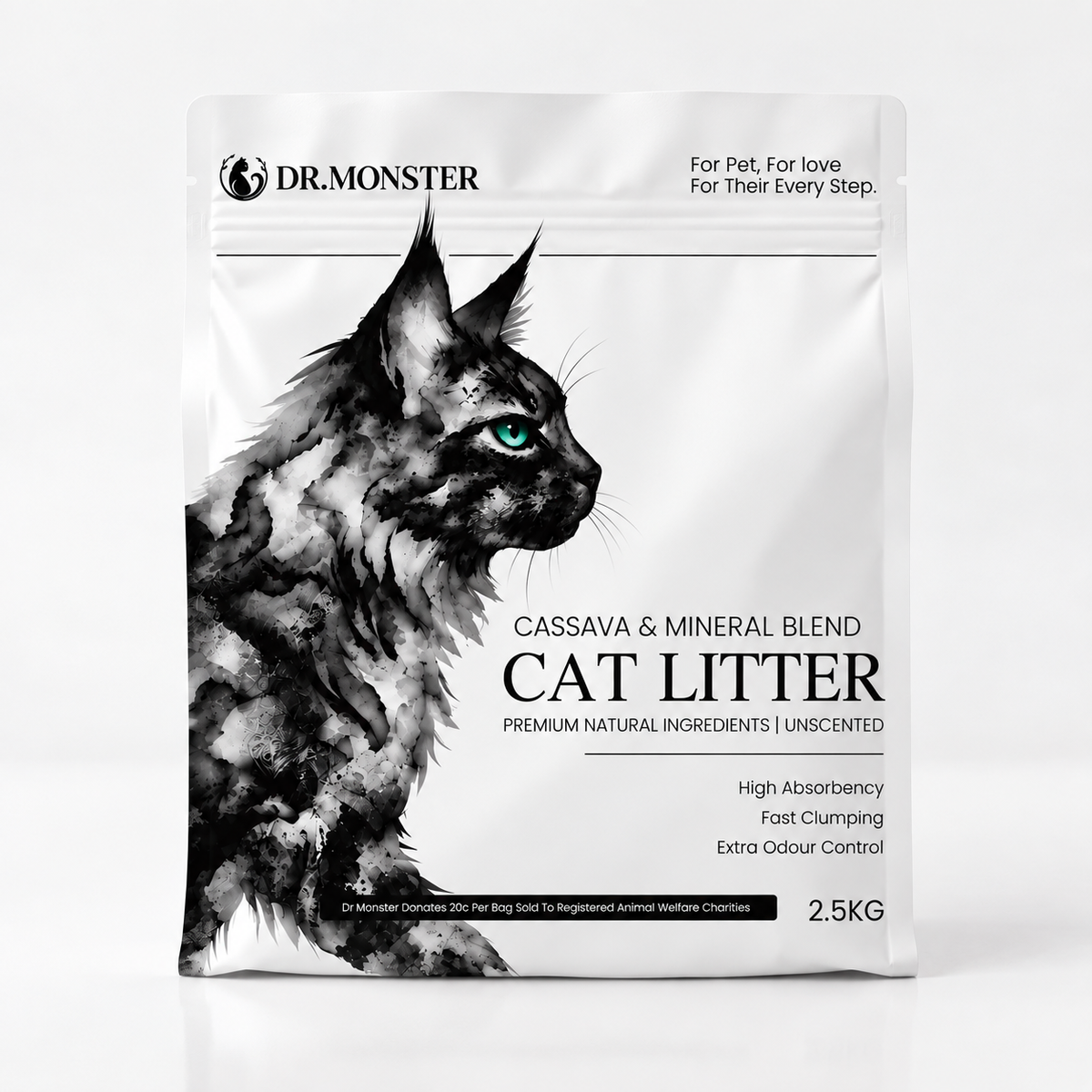 Cassava & Mineral Blend Cat Litter - Unscented