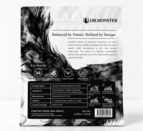 Cassava & Mineral Blend Cat Litter - 4 Packs