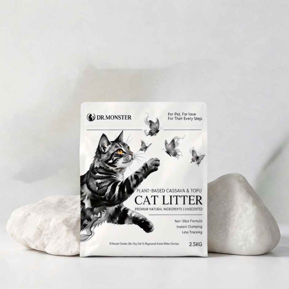Plant-Based Cassava & Tofu Blend Cat Litter - Unscented